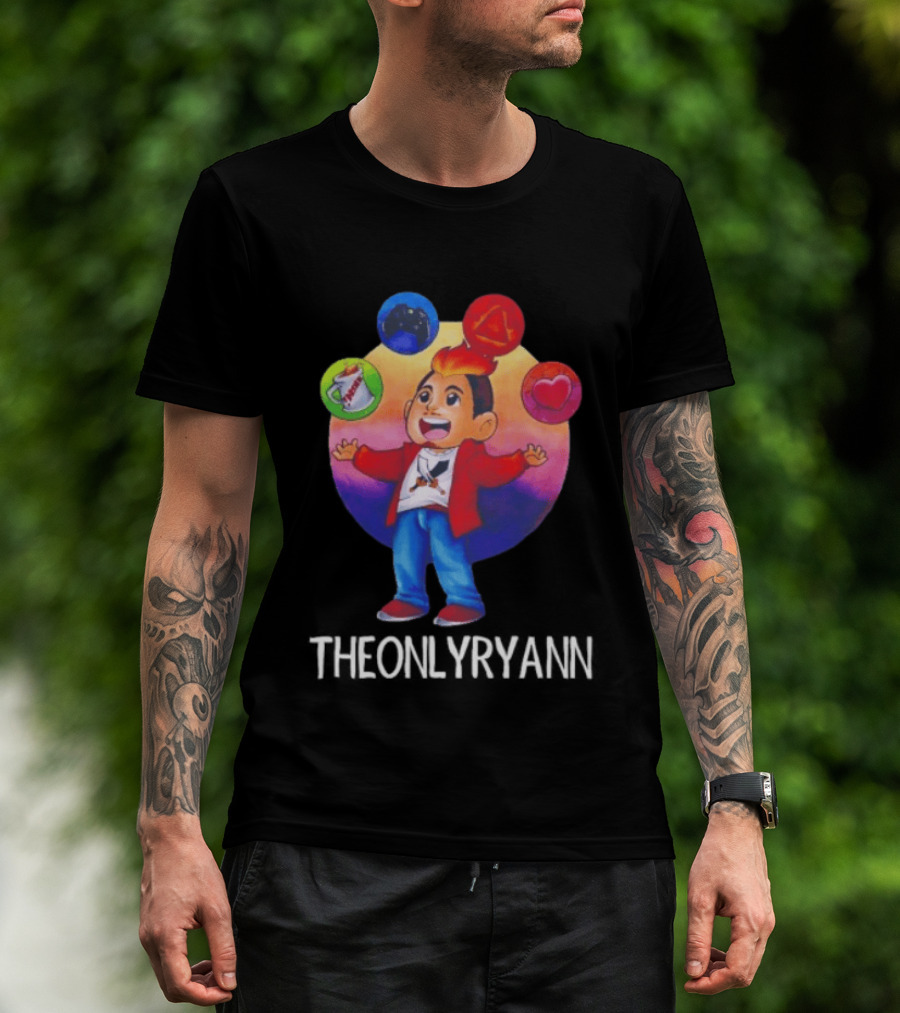 THEONLYRYANN Colorful Iconic YouTuber Gaming T-Shirt