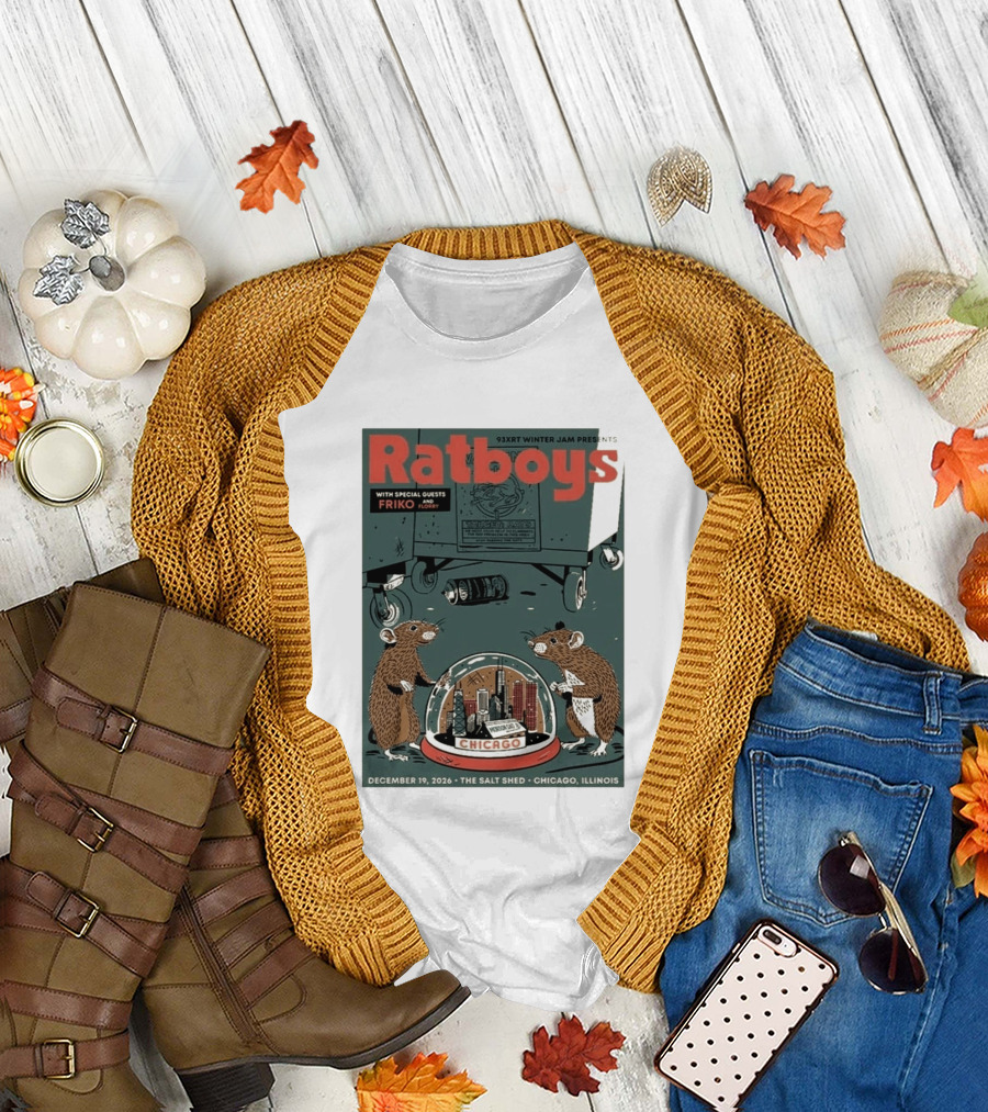 93XRT Winter Jam Ratboys Concert With Friko And Floory At The Salt Shed Chicago December 19 2026 T-Shirt