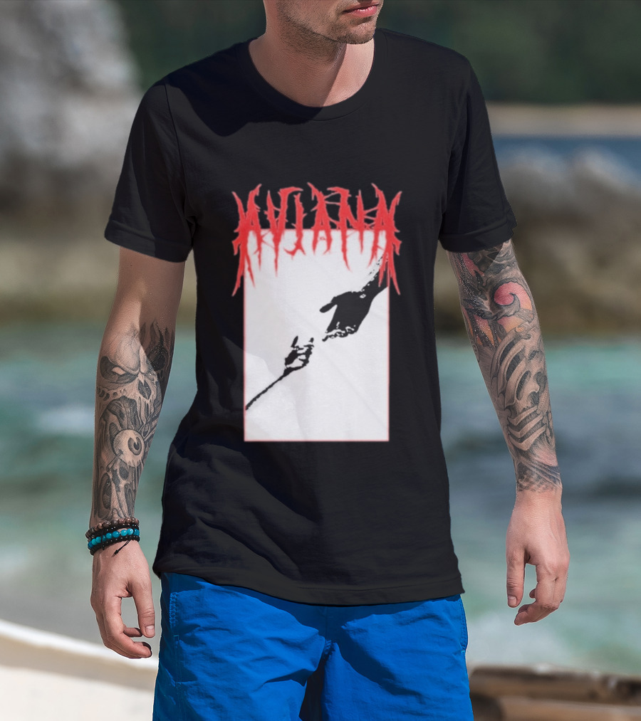 Aviana Death Corporation Hands Graphic Black And Red T-Shirt