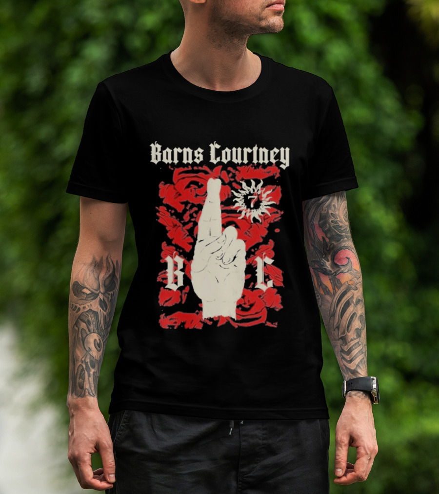 Barns Courtney Icon Roses Crossed Fingers V I C T-Shirt
