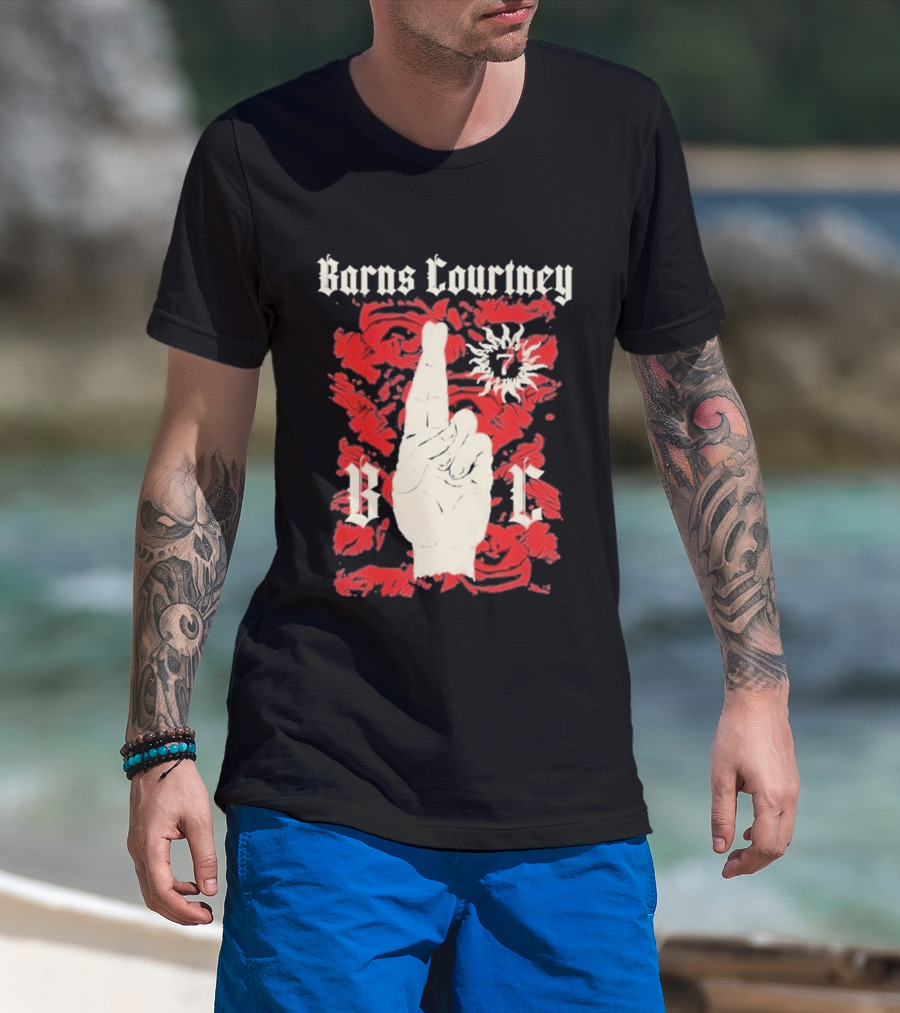 Barns Courtney Icon Roses Crossed Fingers V I C T-Shirt