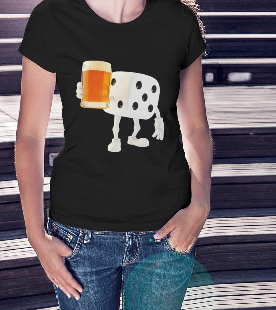 Dice Holding Beer Meme T-Shirt