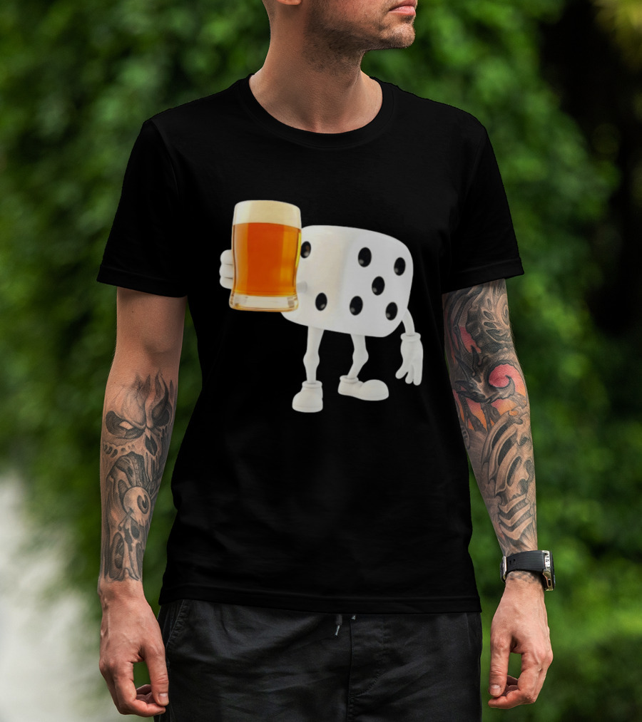 Dice Holding Beer Meme T-Shirt