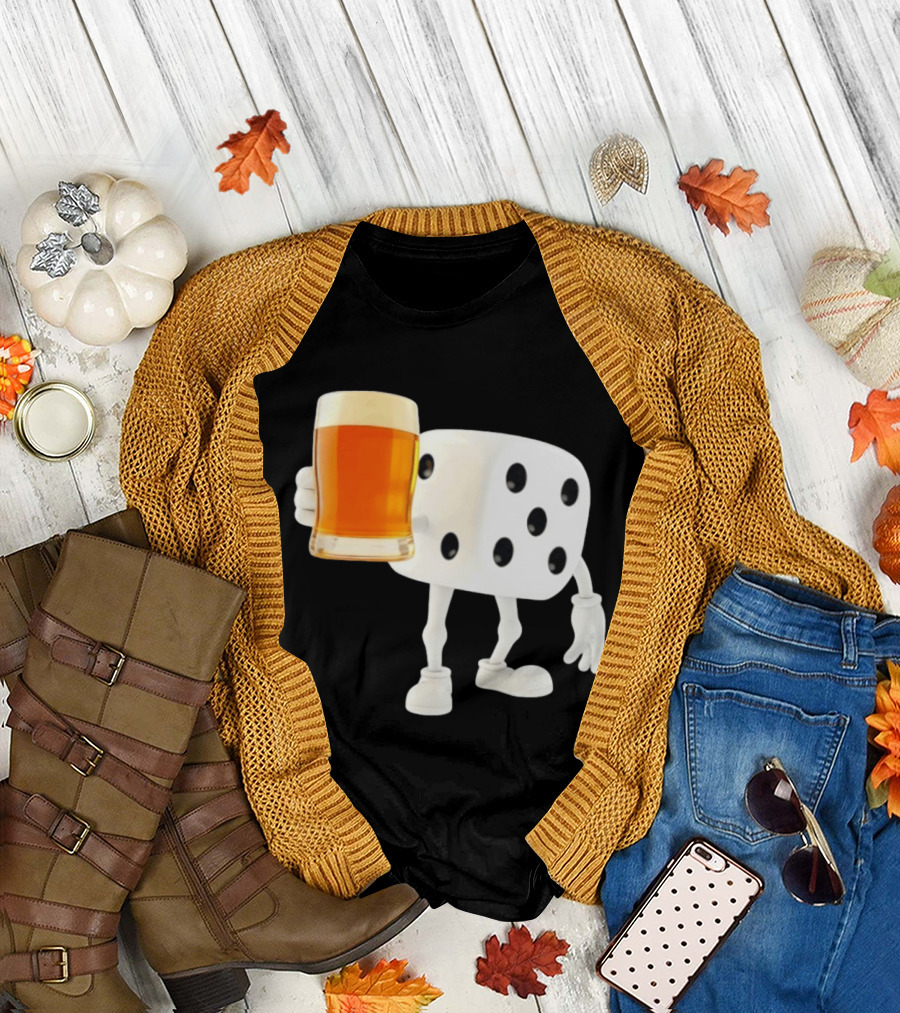 Dice Holding Beer Meme T-Shirt
