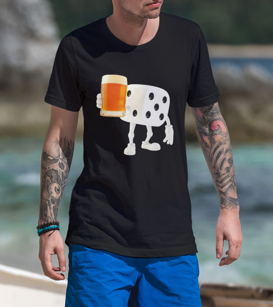Dice Holding Beer Meme T-Shirt