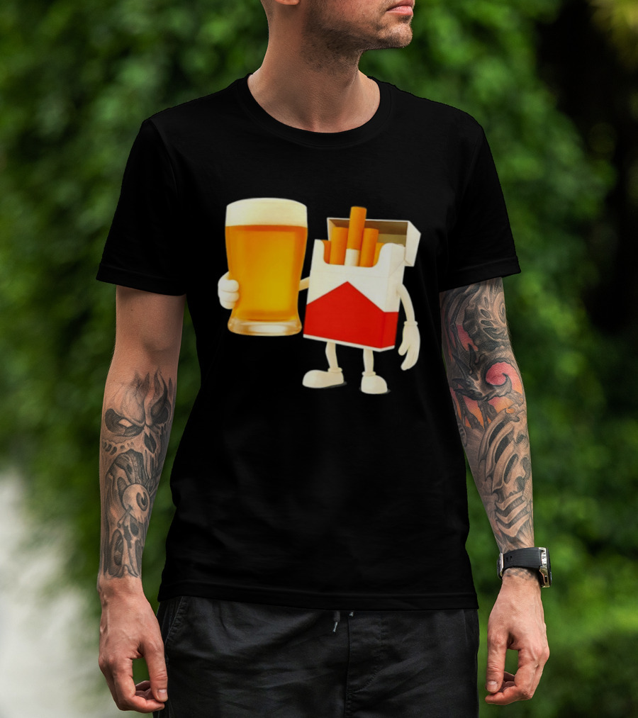 Beer And Marlboro Cigarettes Friendship Meme T-Shirt