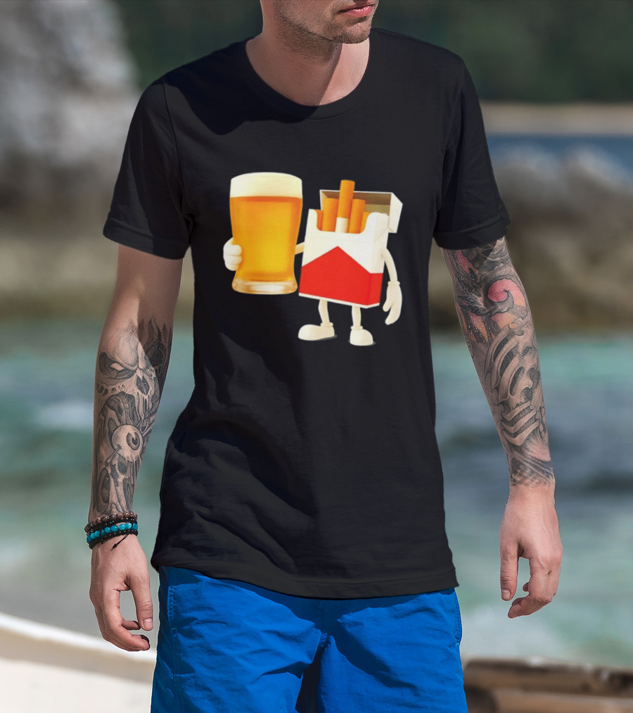 Beer And Marlboro Cigarettes Friendship Meme T-Shirt