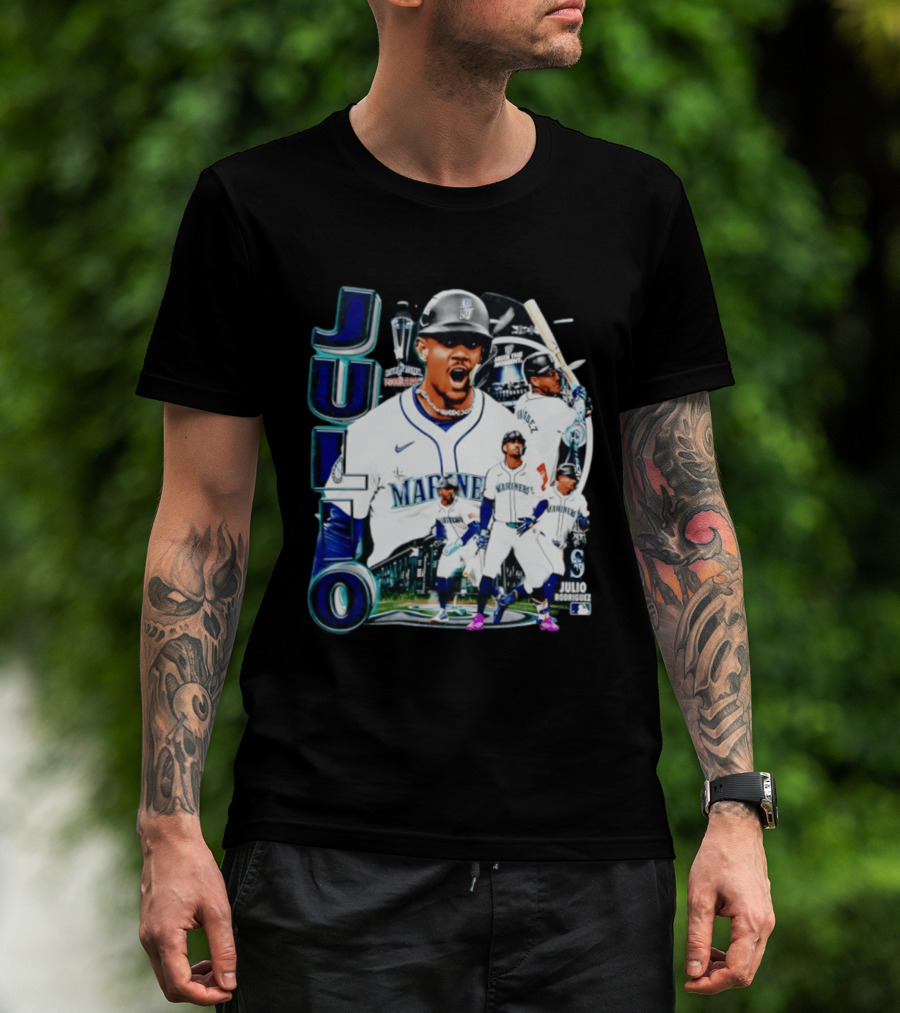 Julio Rodriguez Seattle Mariners MLB 2026 Collage Mariners Baseball Player T-Shirt