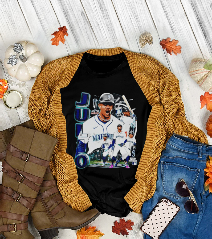 Julio Rodriguez Seattle Mariners MLB 2026 Collage Mariners Baseball Player T-Shirt