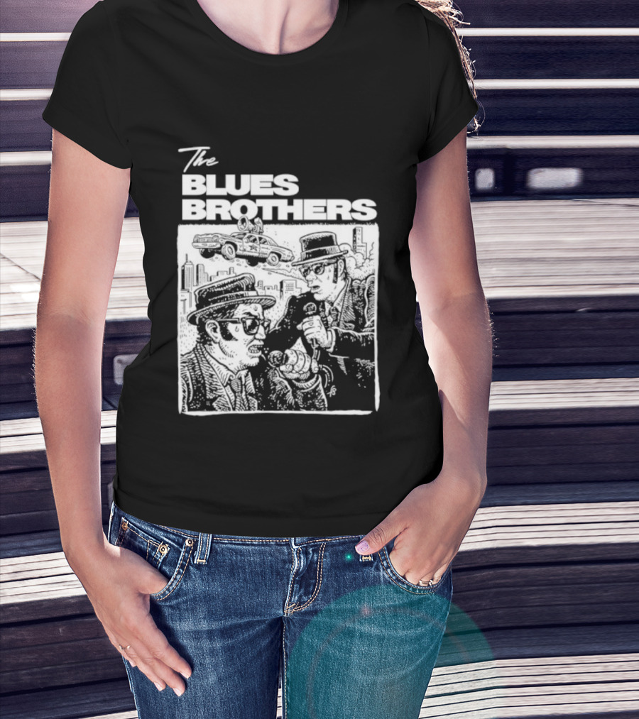 The Blues Brothers John Belushi Dan Aykroyd Classic Movie Scene Iconic Moment T-Shirt