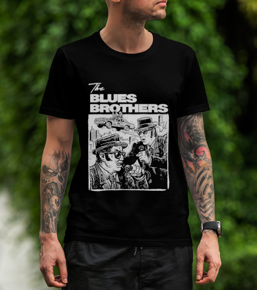 The Blues Brothers John Belushi Dan Aykroyd Classic Movie Scene Iconic Moment T-Shirt