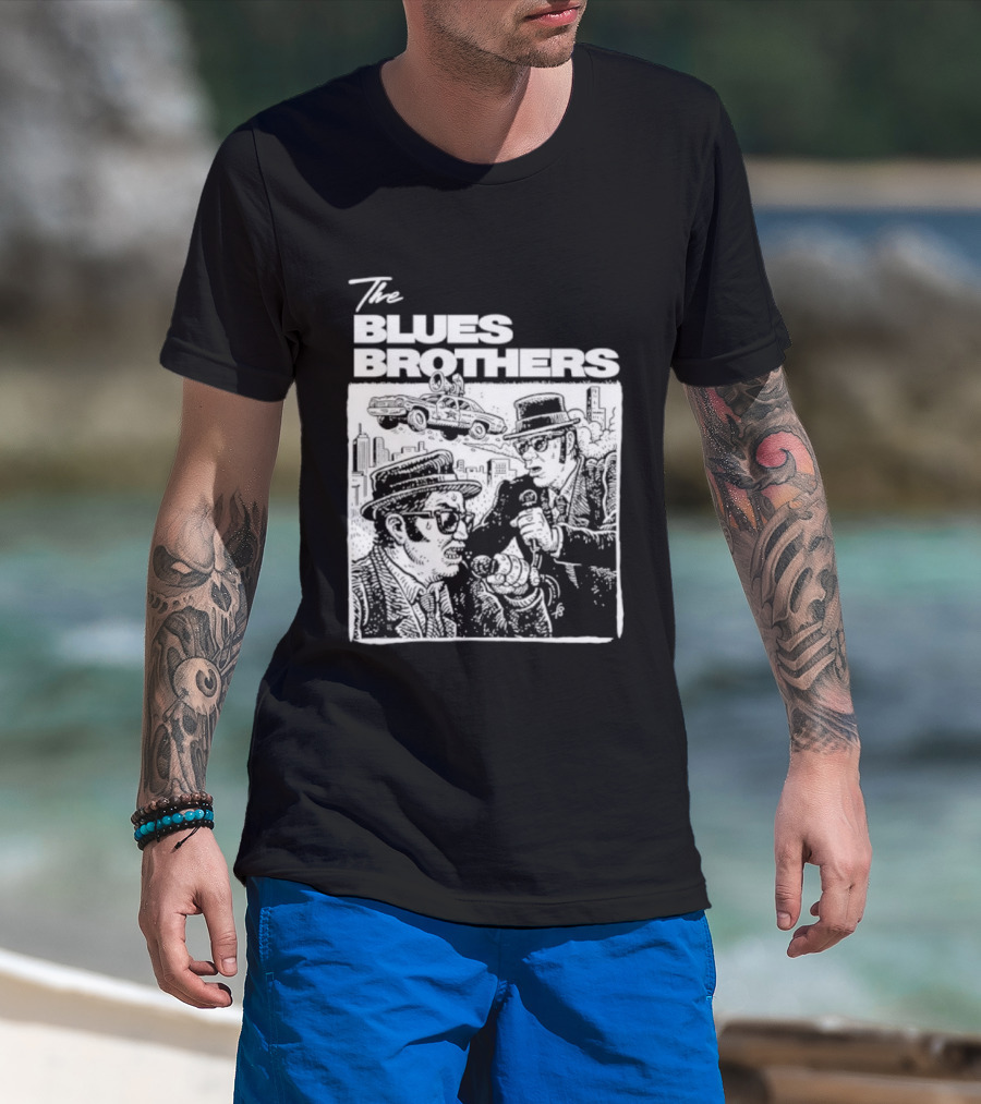 The Blues Brothers John Belushi Dan Aykroyd Classic Movie Scene Iconic Moment T-Shirt