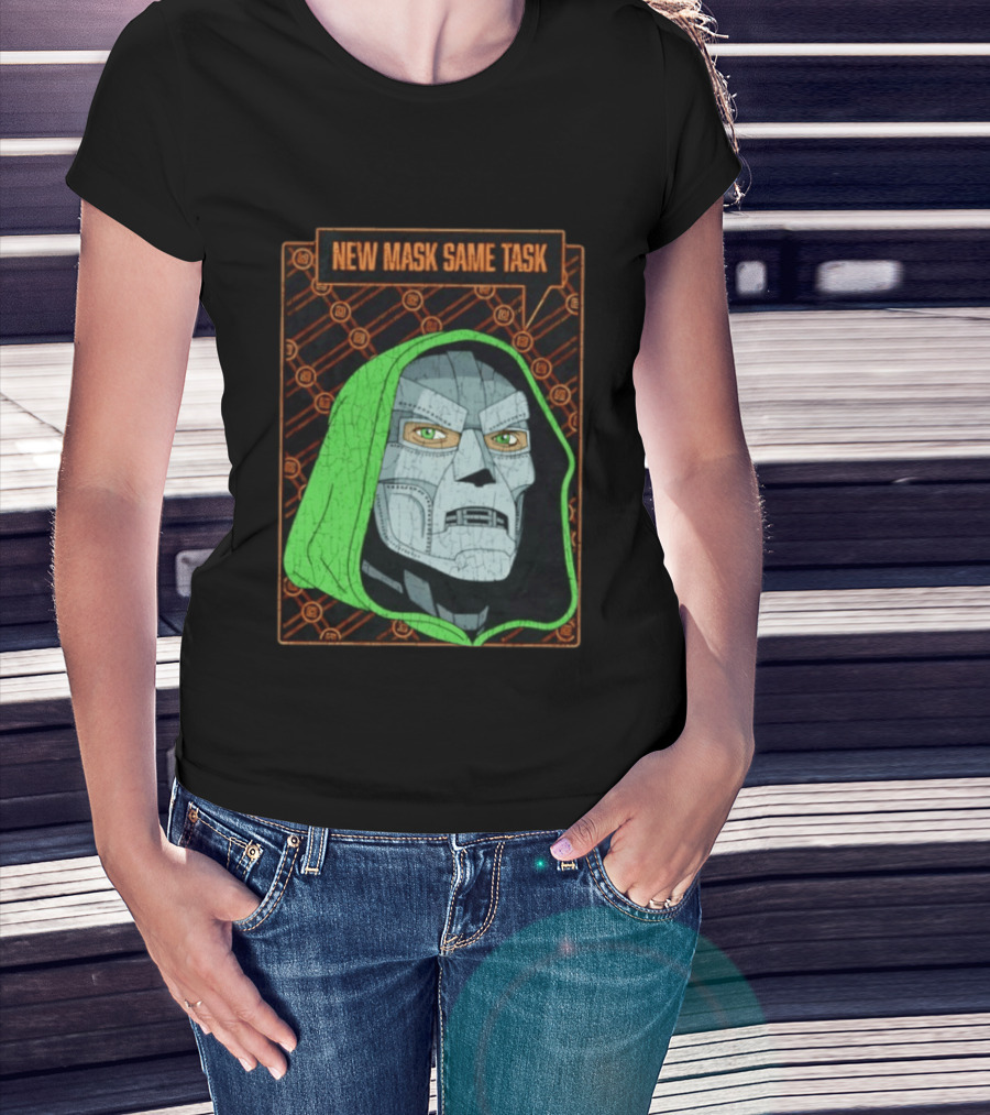 New Mask Same Task Doctor Doom Marvel Villain Green Hood Comic Book Hero T-Shirt