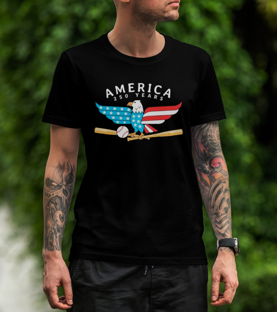 Schaumburg Boomers Independence Day America 250 Years Eagle Baseball Celebration T-Shirt