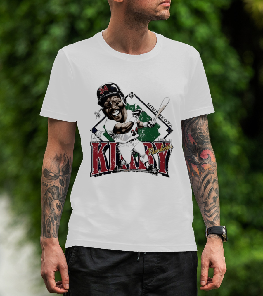 Kirby Puckett Minnesota Twins Bruce Stark Caricature Vintage Sports T-Shirt