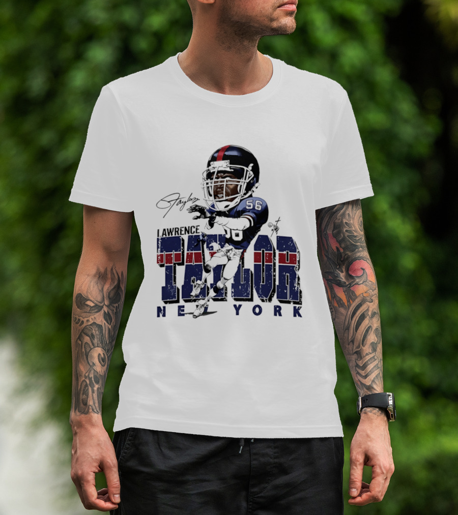 Lawrence Taylor New York Giants Bruce Stark Caricature 56 T-Shirt