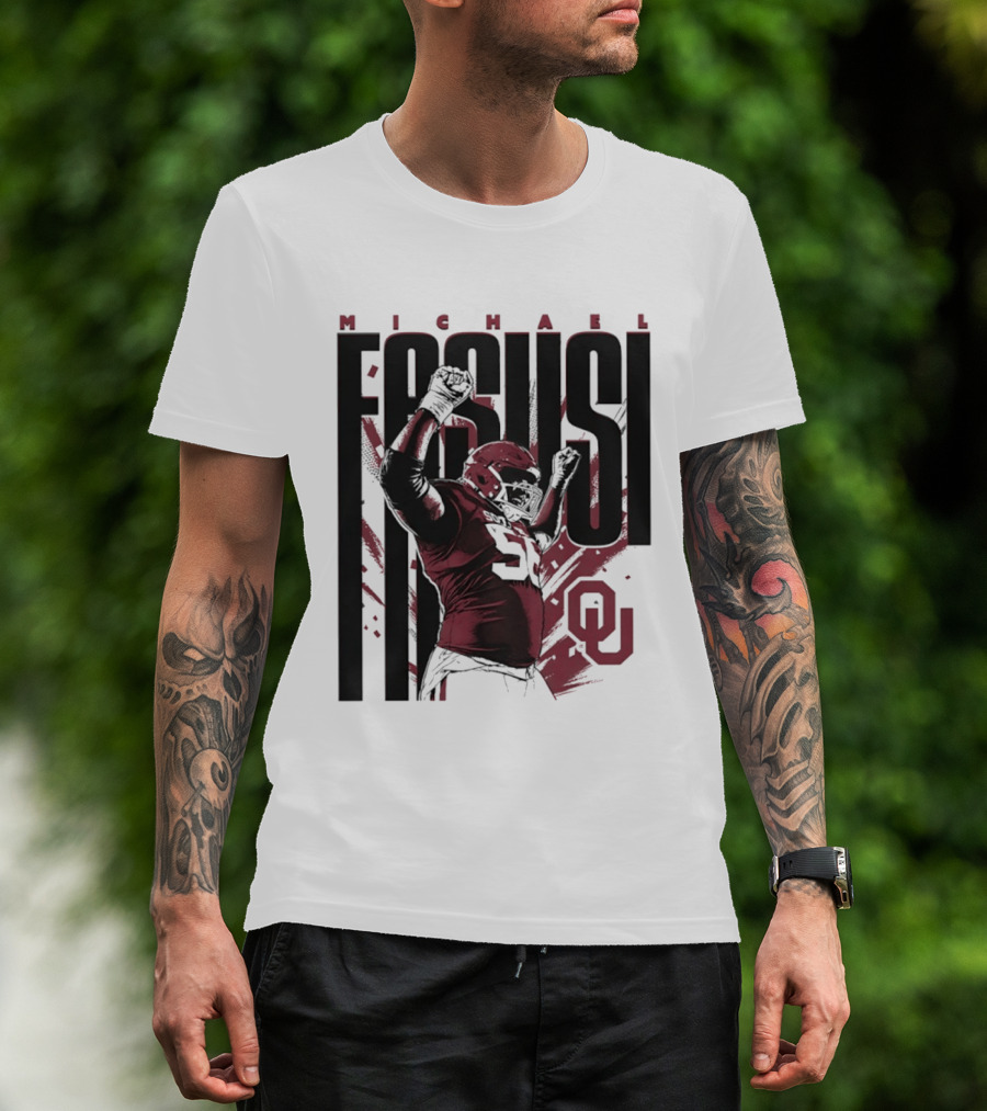 Michael Fasusi Oklahoma Sooners Football NCAA Player OU T-Shirt