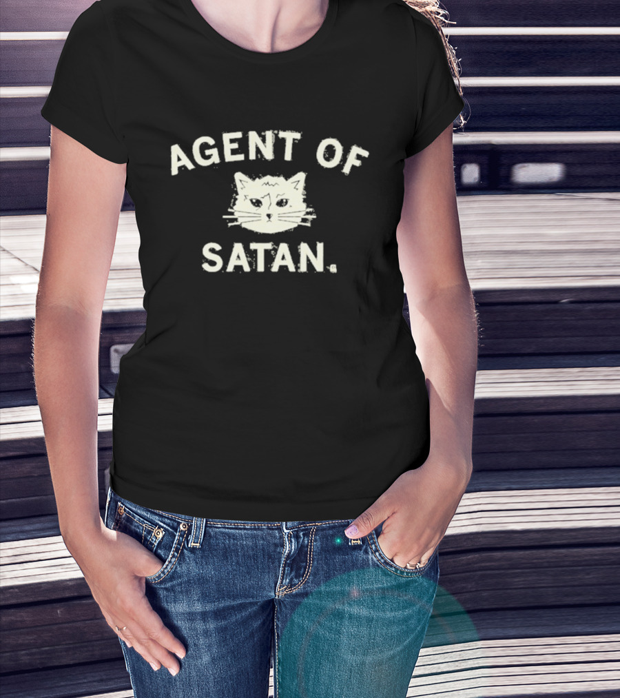 Agent Of Satan Cat Funny Cat Lover Humor T-Shirt