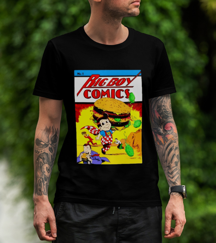 Big Boy Comics No 1 Hamburger Adventure Retro Comic Cover T-Shirt