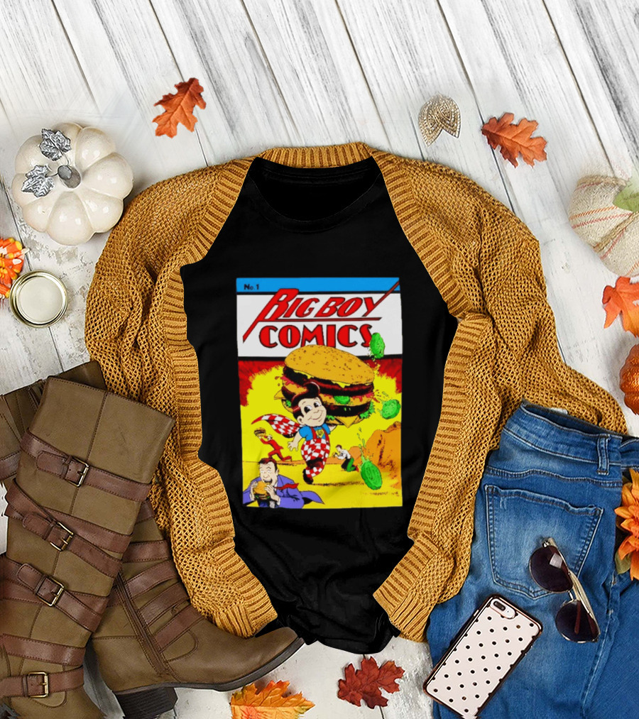 Big Boy Comics No 1 Hamburger Adventure Retro Comic Cover T-Shirt