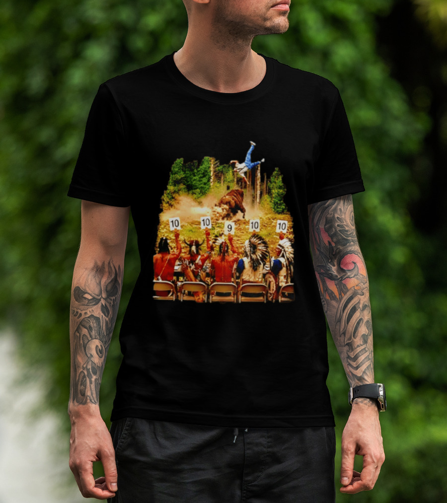 Bison Rodeo Incident Judges Score 10 9 10 T-Shirt