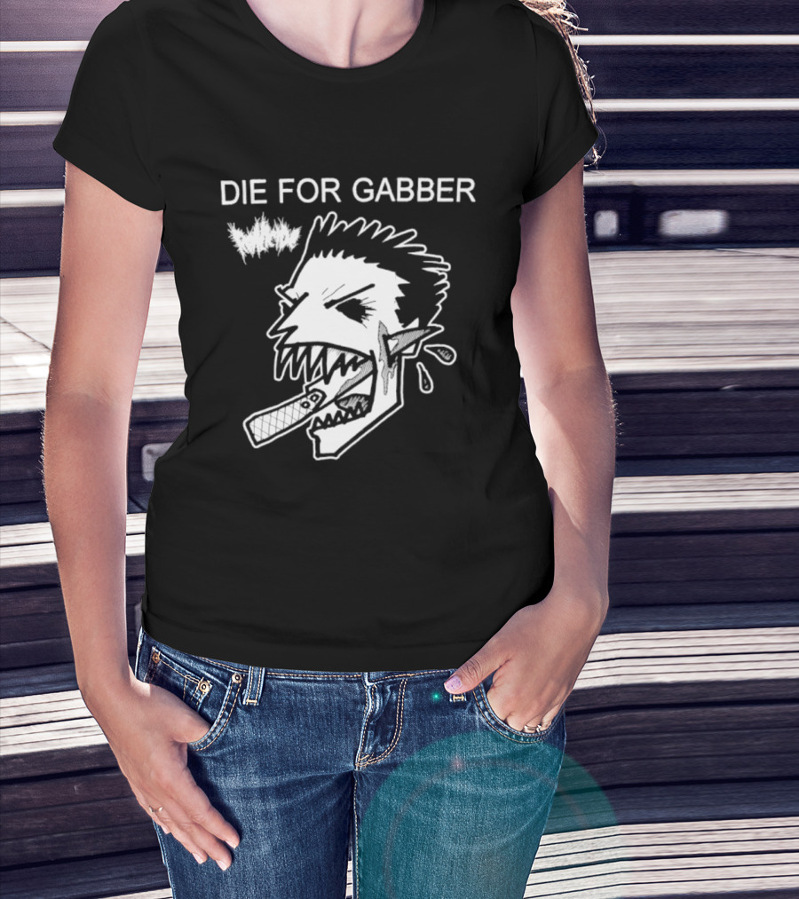 Die For Gabber Roticide Hardcore Music Skullhead T-Shirt