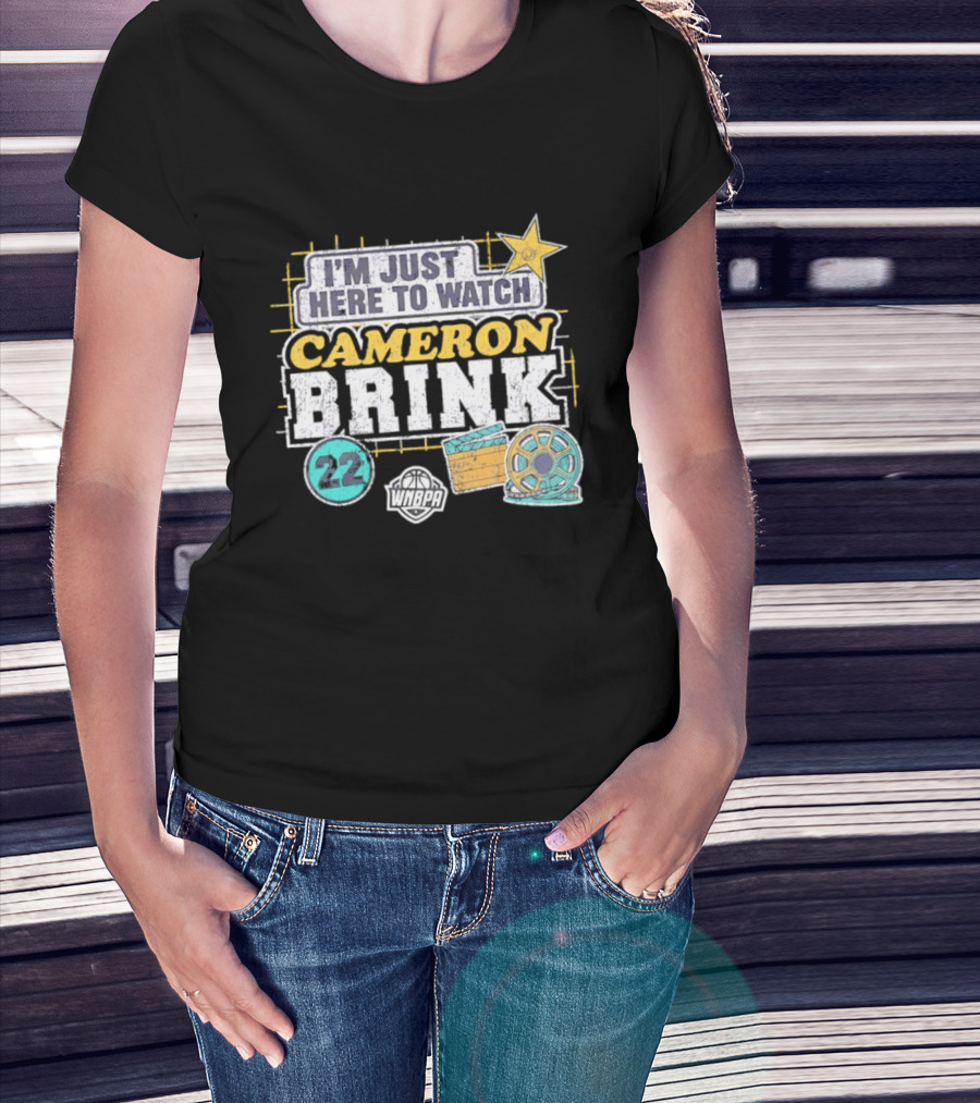 I'm Just Here To Cameron Brink 22 Los Angeles Sparks WNBA Movie Reel Basketball Star T-Shirt