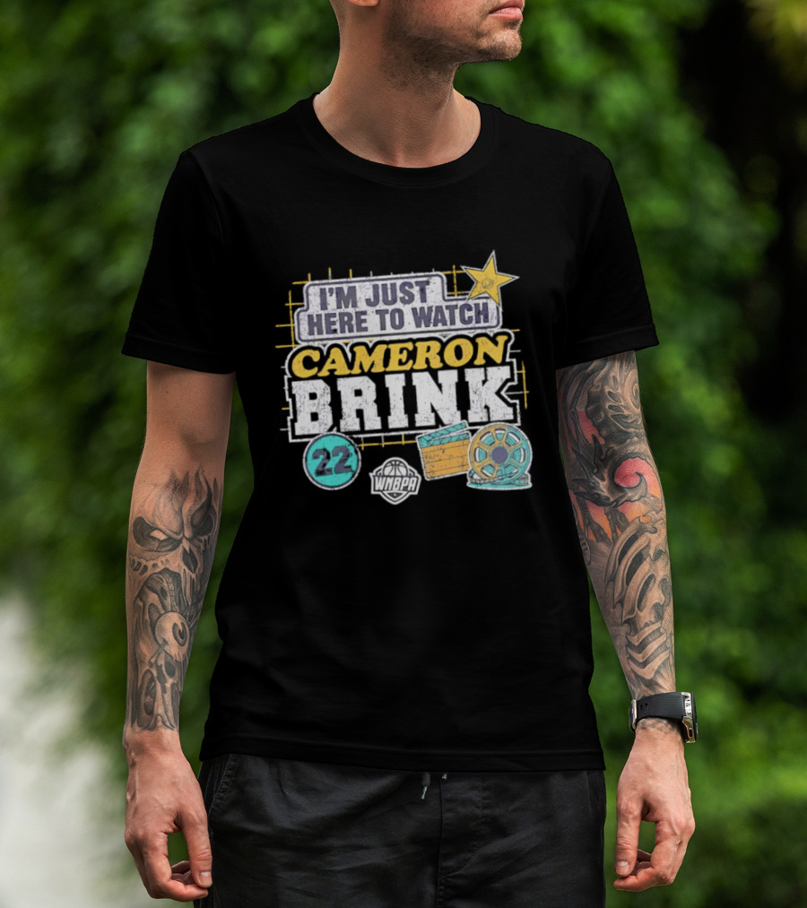 I'm Just Here To Cameron Brink 22 Los Angeles Sparks WNBA Movie Reel Basketball Star T-Shirt