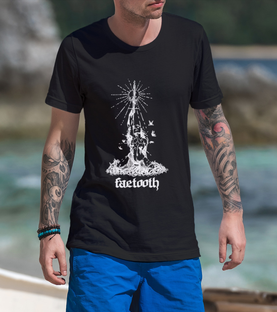 Faetooth Ethereal Sword And Vine Metal Band Doomgaze T-Shirt