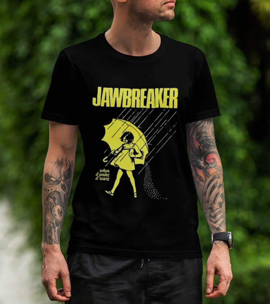 Jawbreaker When It Pains It Roars 2025 Japan Autumn Umbrella Girl T-Shirt