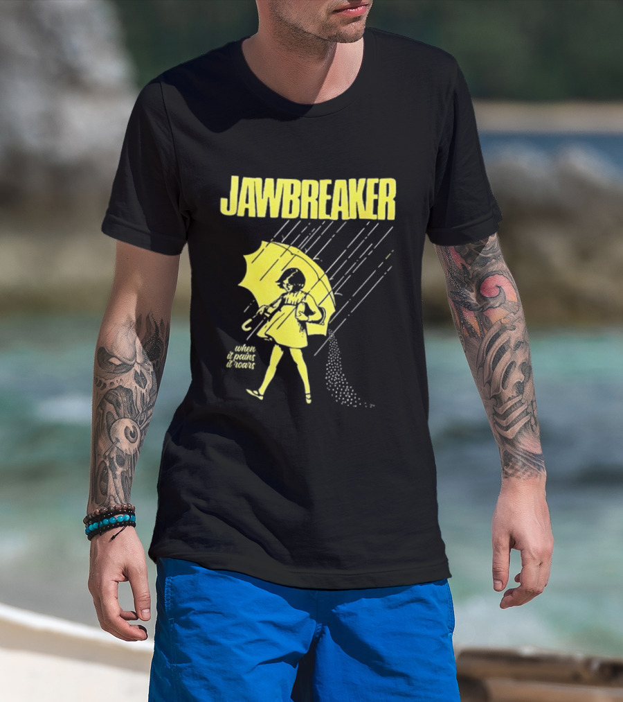 Jawbreaker When It Pains It Roars 2025 Japan Autumn Umbrella Girl T-Shirt