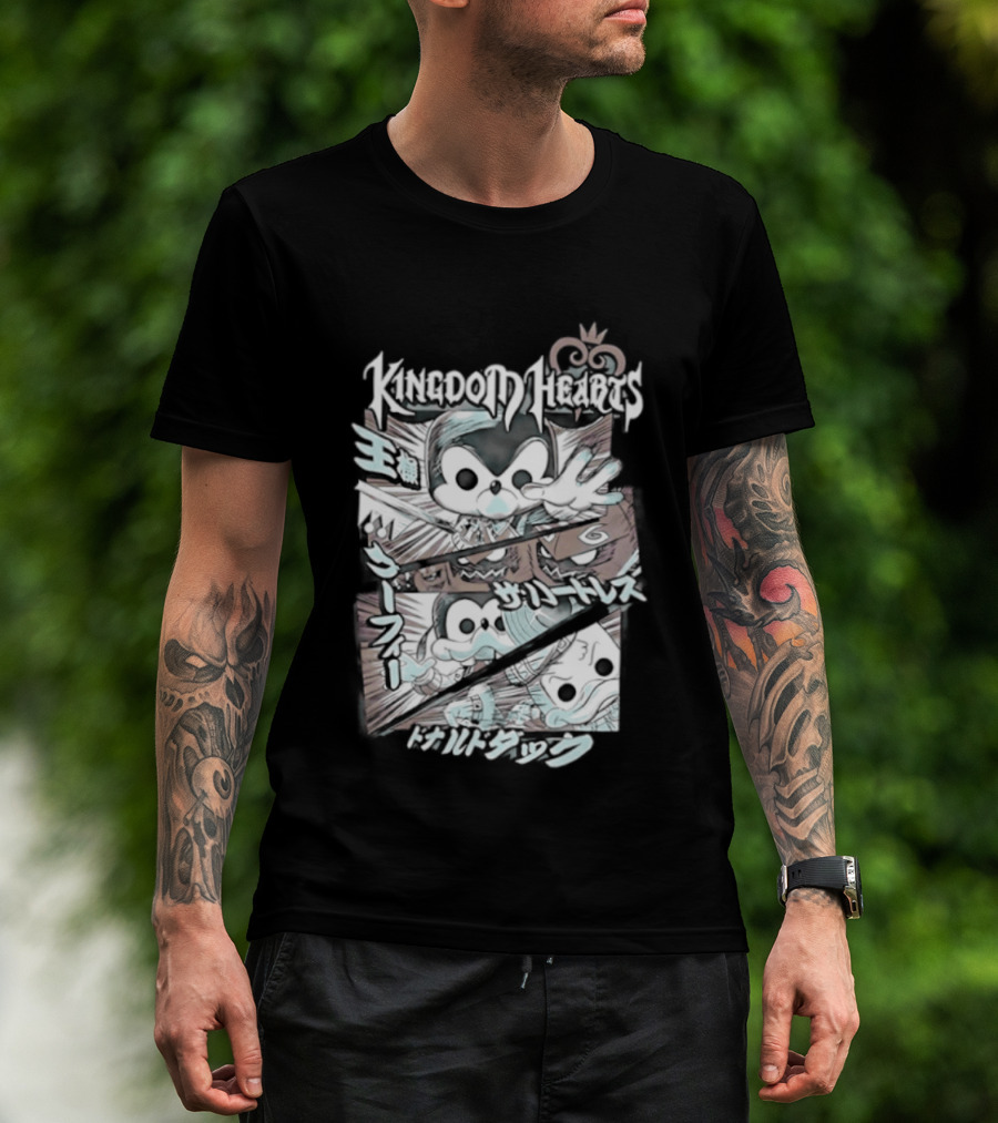 Kingdom Hearts Mickey Mouse Donald Duck Heartless Fantasia Magic Light T-Shirt