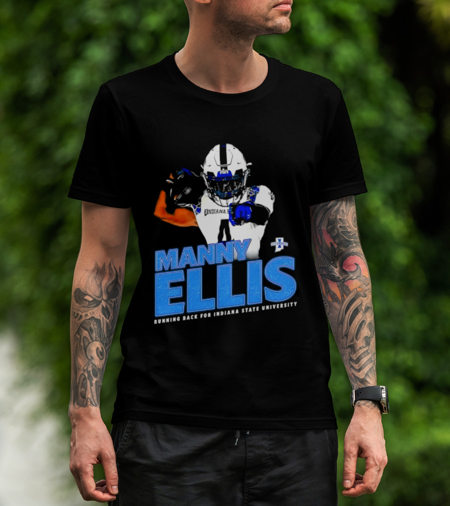 Manny Ellis Indiana State University Football Running Back T-Shirt