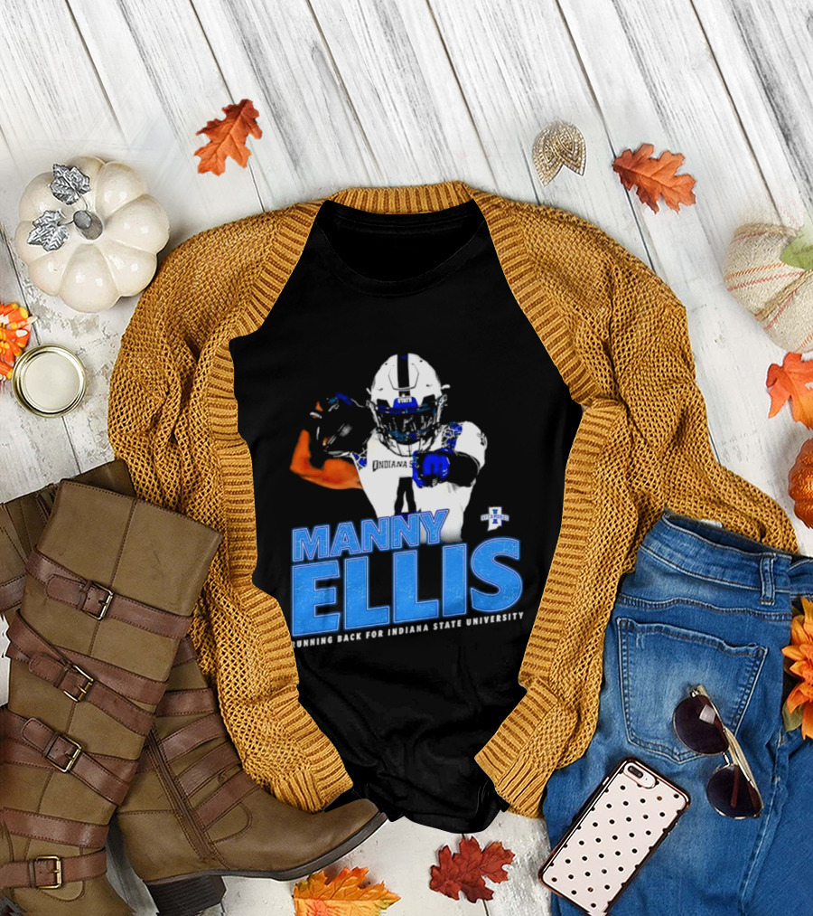 Manny Ellis Indiana State University Football Running Back T-Shirt