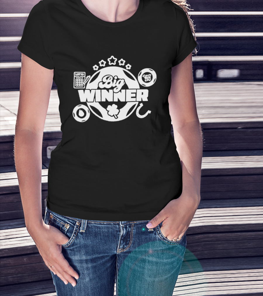 SC Education Lottery Big Winner Horseshoe Clover Luck T-Shirt