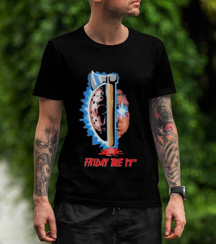 Ouija Macc Friday The 17th Part VII Axe Horror Mask T-Shirt