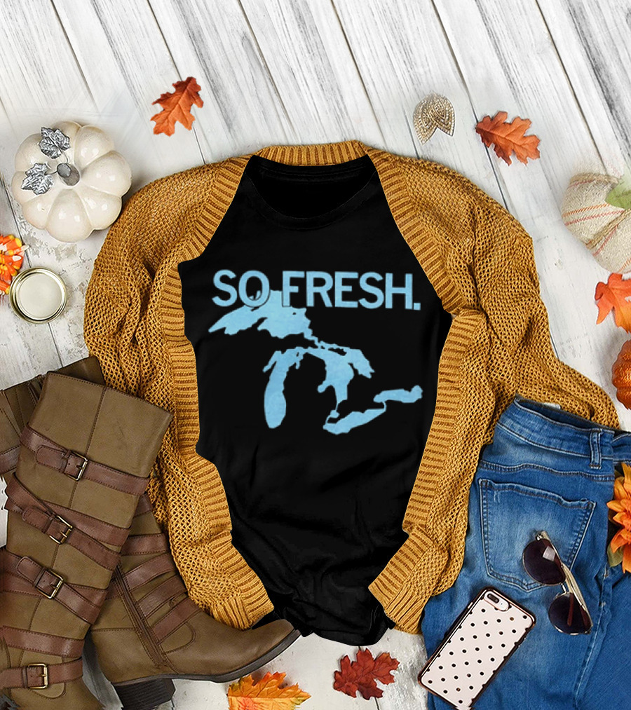 So Fresh Great Lakes Map T-Shirt