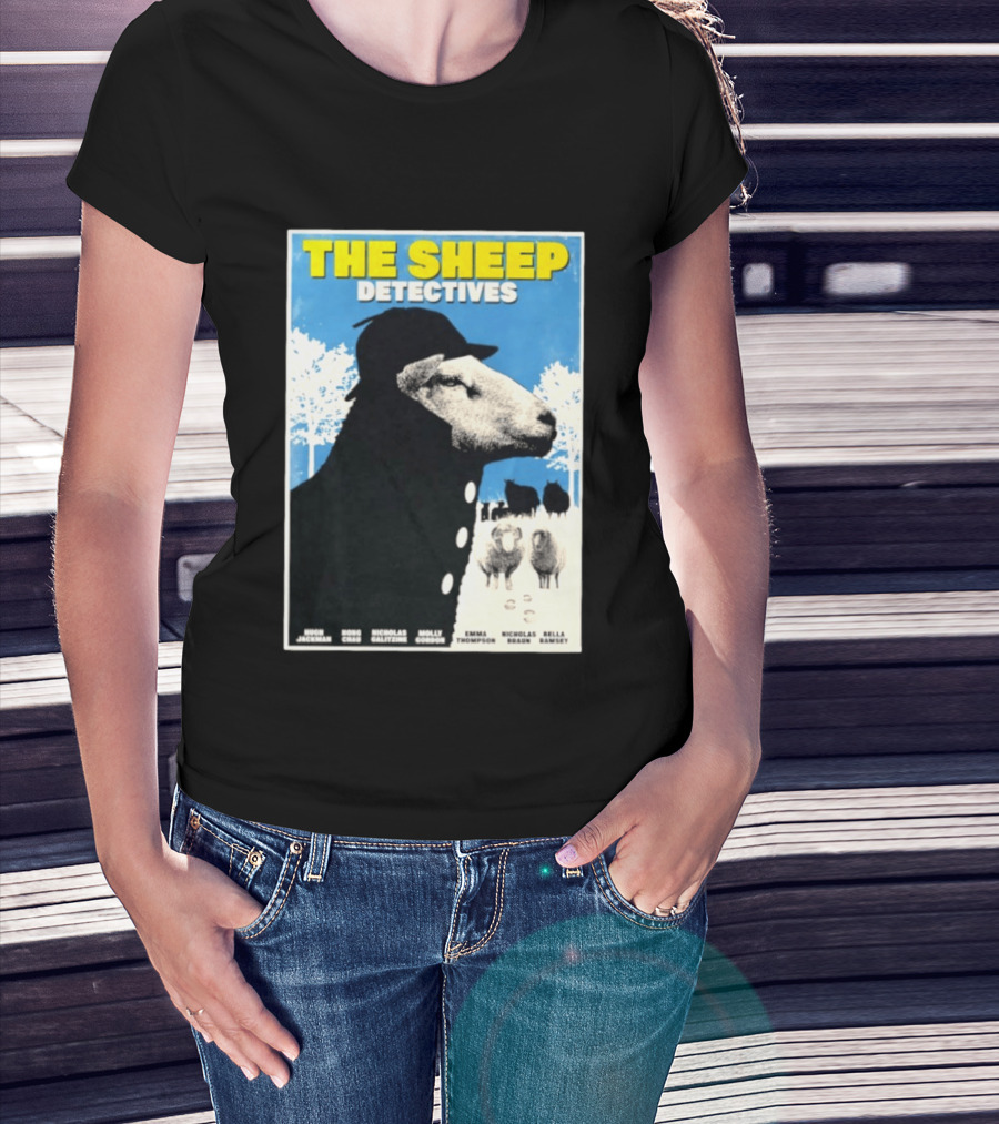 The Sheep Detectives Hugh Jackman Hong Chau Nicholas Galitzine Molly Gordon Emma Thompson Nicholas Braun Bella Ramsey T-Shirt