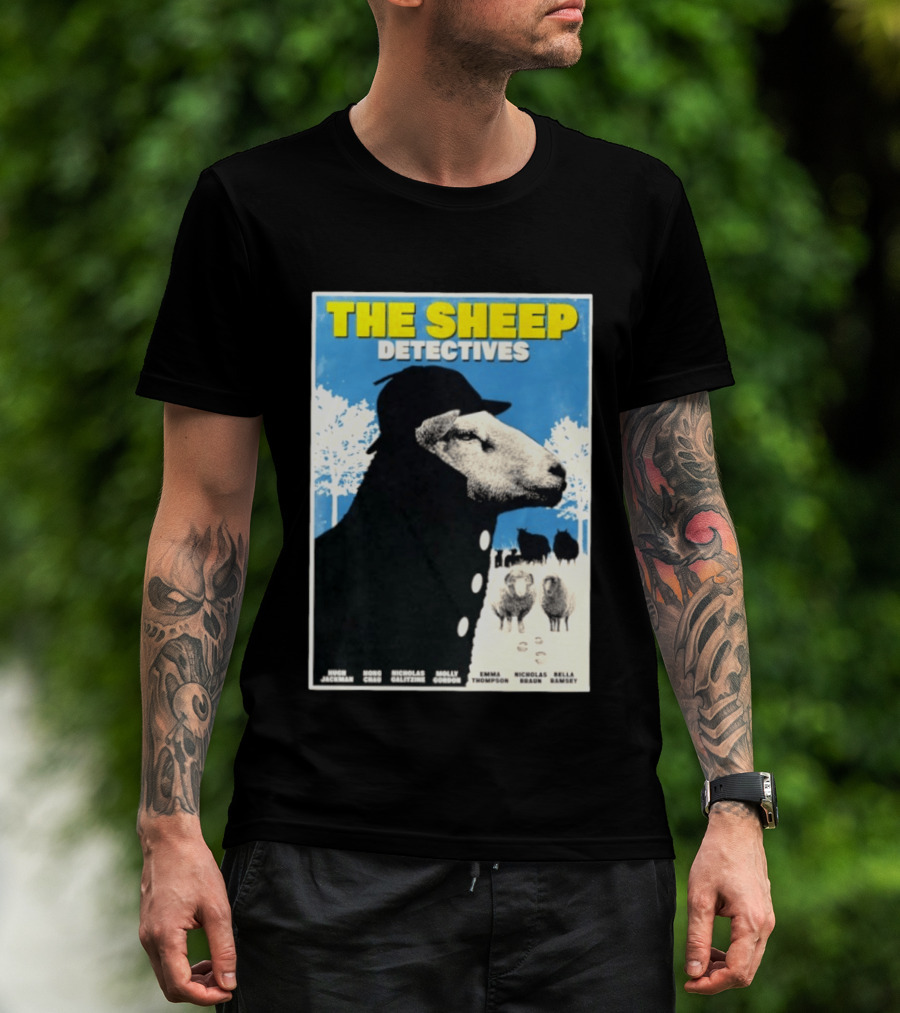 The Sheep Detectives Hugh Jackman Hong Chau Nicholas Galitzine Molly Gordon Emma Thompson Nicholas Braun Bella Ramsey T-Shirt
