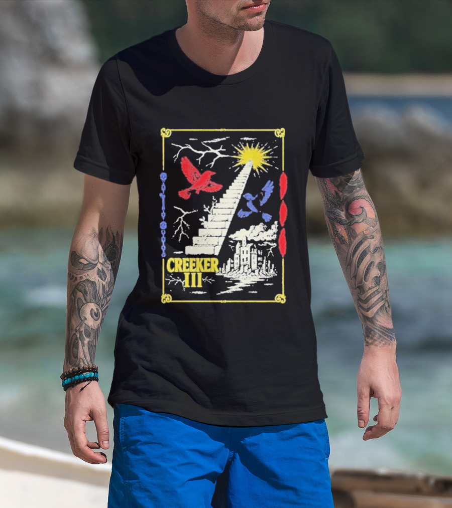 Creeker III Stairway To Sun With Red Bird And Blue Bird T-Shirt
