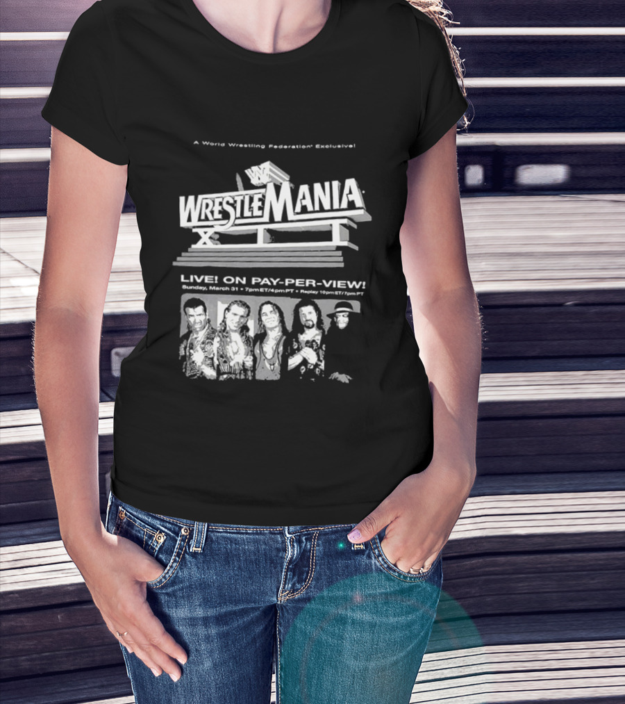 WrestleMania XII World Wrestling Federation Live On Pay Per View March 31 1996 Anaheim T-Shirt