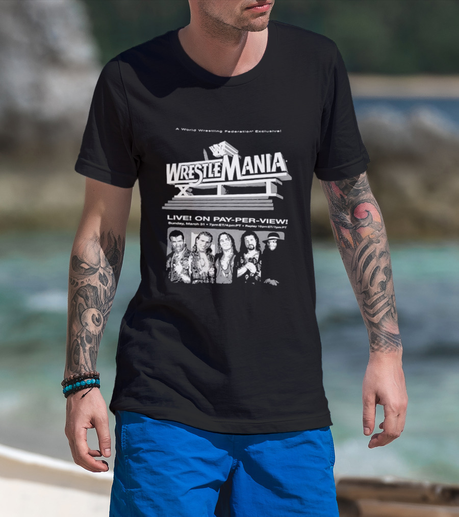 WrestleMania XII World Wrestling Federation Live On Pay Per View March 31 1996 Anaheim T-Shirt