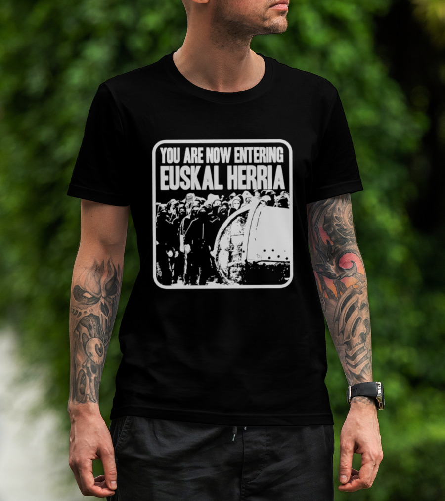 You Are Now Entering Euskal Herria Cosmic Tentacles Studio Edition Historic Basque Country Graffiti T-Shirt