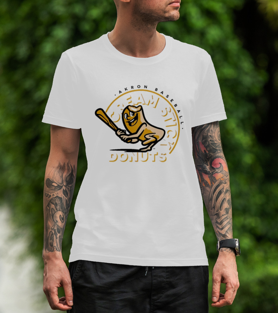 Cream Stick Donuts Akron Baseball T-Shirt