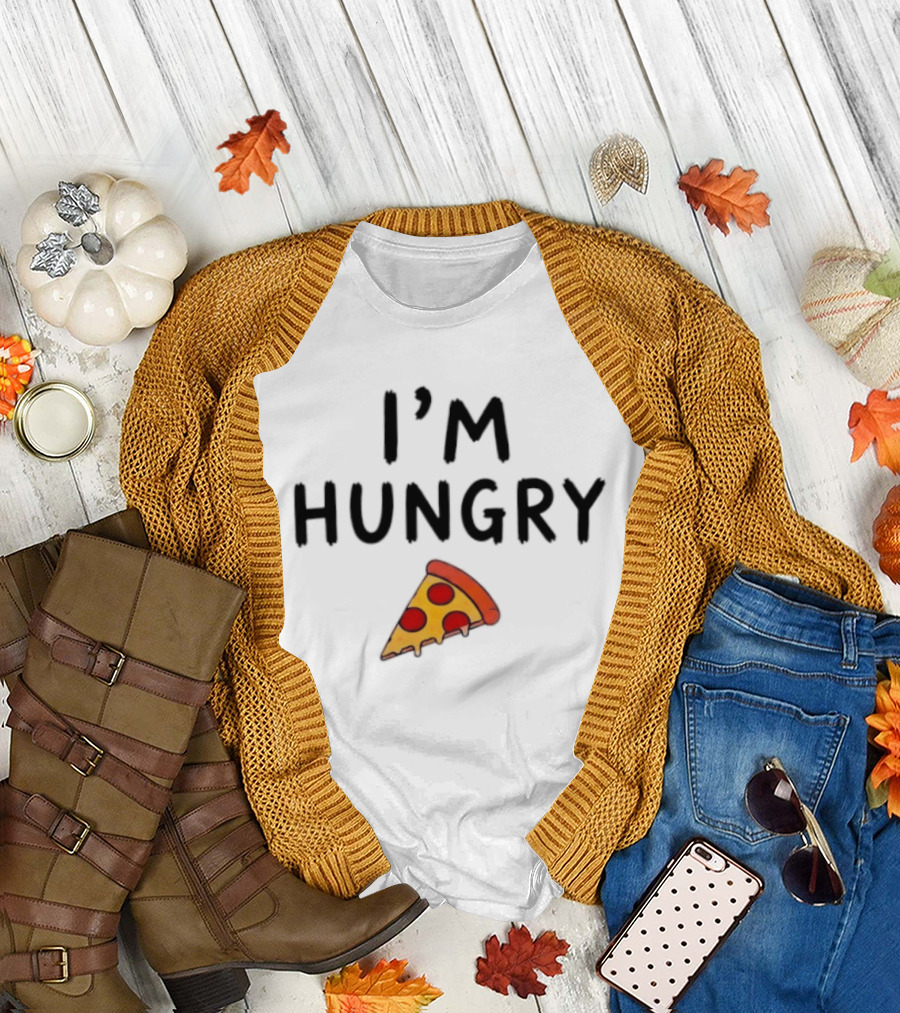 I'm Hungry Pizza Slice Funny Foodie T-Shirt