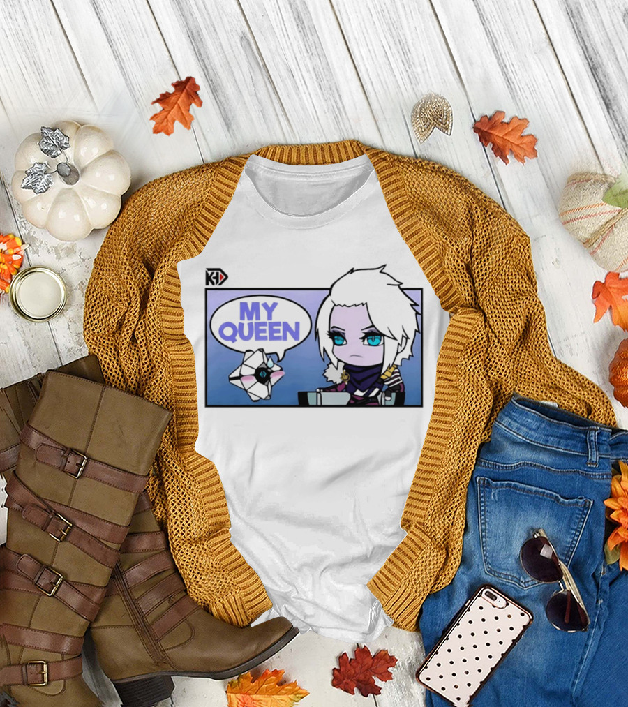 Mara Simp My Queen Chibi Character With Ghost Companion T-Shirt