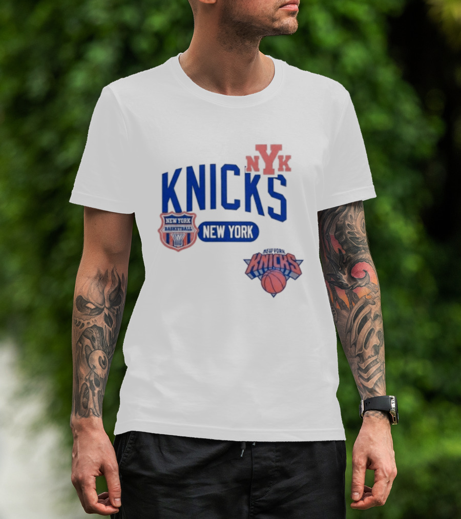 New York Knicks NYK Basketball NBA Collage T-Shirt