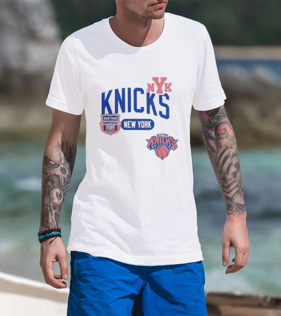 New York Knicks NYK Basketball NBA Collage T-Shirt