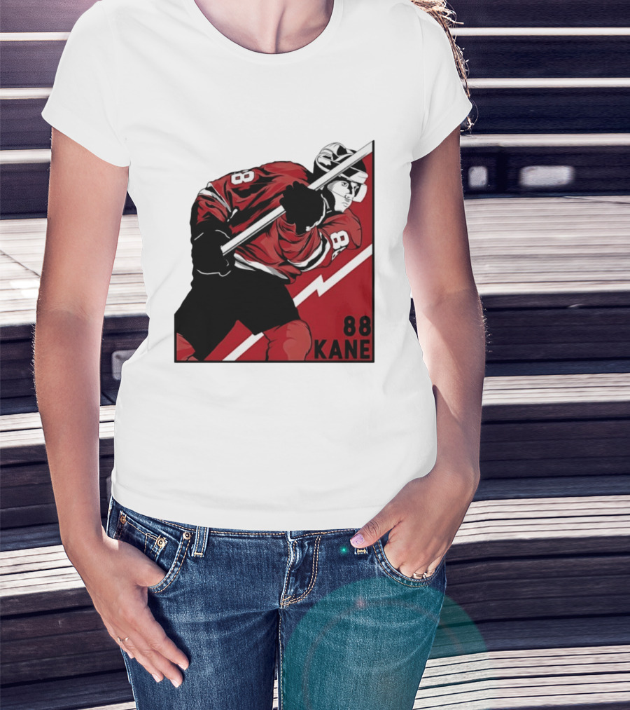 Patrick Kane 88 Chicago Blackhawks Comic Style Hockey Player T-Shirt