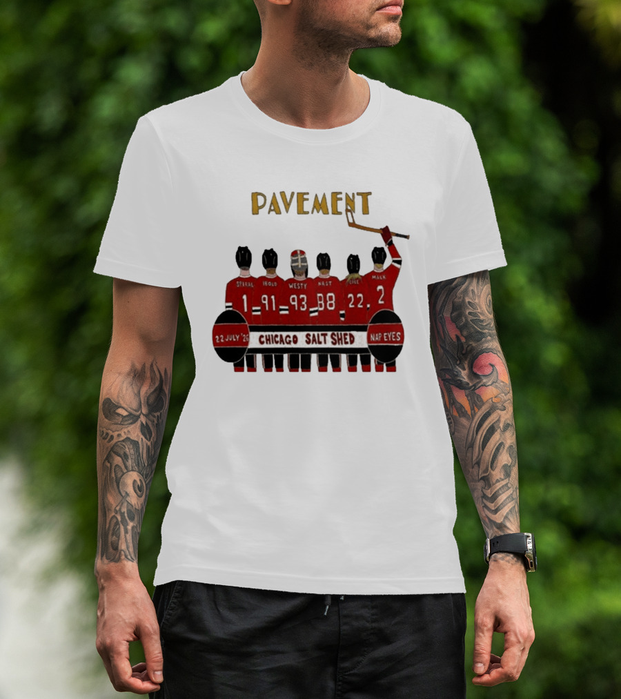 Pavement Chicago Salt Shed July 22 2026 Hockey Theme Nap Eyes Event T-Shirt